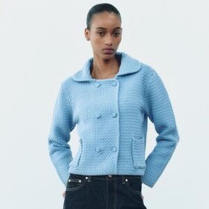 ZARA Collared Button Down Cardigan/Jacket